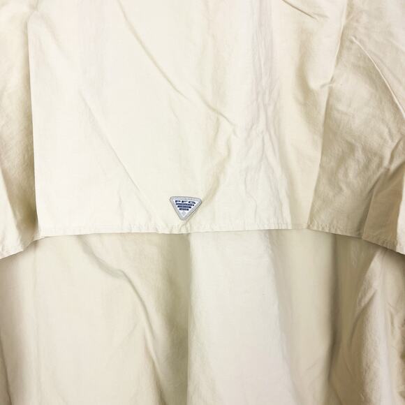 Columbia Mens 3X PFG Fishing Button Down Shirt Beige Nylon - Picture 7 of 9